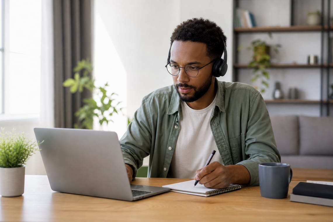 Job seeker reviewing a job posting to find the employer's direct email contact